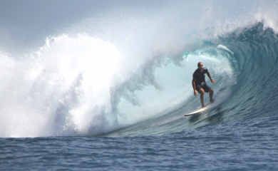 Agnes Water surfer Jeff Hill in the pit of a serious wave off the Mentawai Islands in Indonesia. Agnes Water surfer Jeff Hill in the pit of a serious wave off the Mentawai Islands in Indonesia.